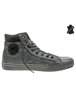 Кеды Converse Chuck Taylor Boot PC  кожаные высокие серые