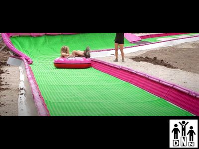 Мат защитный для тюбинговых трасс 0,09*0,08*2м крепление на липучках DNN