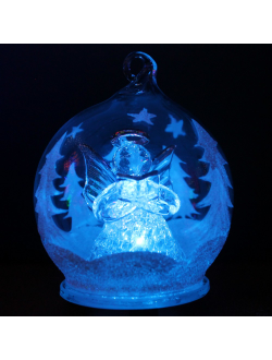 Светильник декоративный в ассортименте, светодиод RGB, стекло, на батарейках