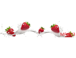 MP-003 КЛУБНИКА В МОЛОКЕ  Глянцевая стеновая панель ALBICO   2800*610*6мм *