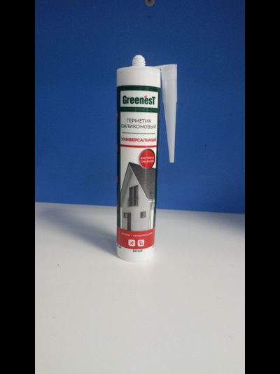 040-GREENesT герметик силиконовый универсальный белый, 260 мл  Артикул: 00000225