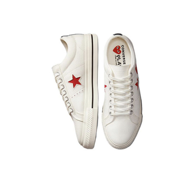 Converse one star white red on sale