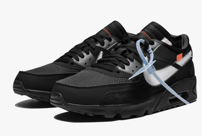 Nike Air Max 90 X Off White (Черные) сбоку