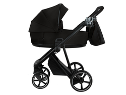 Коляска 3в1 Roan Sol 2.0 Black / Black / руч.Черный (leather)