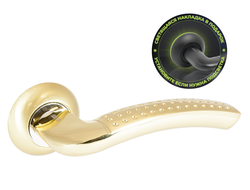 Комплект ручек АЛЛЮР АРТ SB/PB (1676) мат.золото/зол [47447]