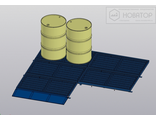 ПОДДОНЫ МОДУЛИ для бочек  металлические с емкостью сбора пролитой жидкости  ПБ 21ЕМ