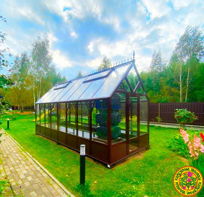 Базовая комплектация теплица из стекла и алюминия ТИТАН размером 6000 х 2500 мм