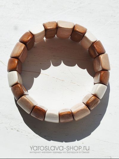 М-134. Браслет деревянный ноготки граб абрикос.