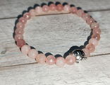 Браслет розовый кварц 6 мм