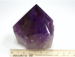 Аметист, аметрин, кристалл полированный со спиленным основанием (79*73*62 мм, 448 г) №37661