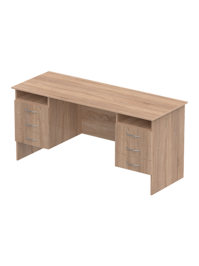 Стол письменный 2-тумбовый с ящиками, 1600?700?750 мм