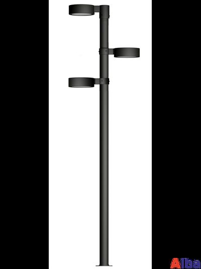 Фонарь RONDO тройной 400мм с опорой садово-парковый 4 м