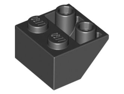 Slope, Inverted 45 2 x 2 with Flat Bottom Pin, Black (3660 / 366026)