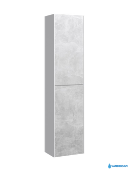 Пенал Aqwella Mobi-36, цвет белый/бетон светлый