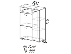 Тумба модульной прихожей НИКА ТВ-800