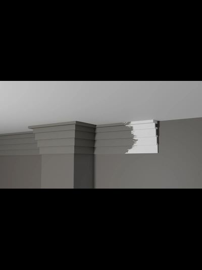 Потолочный плинтус DECOR-DIZAYN DD514, из дюрополимера, под покраску, ударопрочный, 2 метра