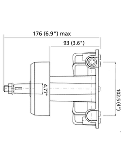 Рулевая машинка чёрная Ultraflex T-85 38439Z