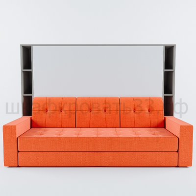 Горизонтальная шкаф-кровать с диваном "Гранада" 160х200 (модификация 4)