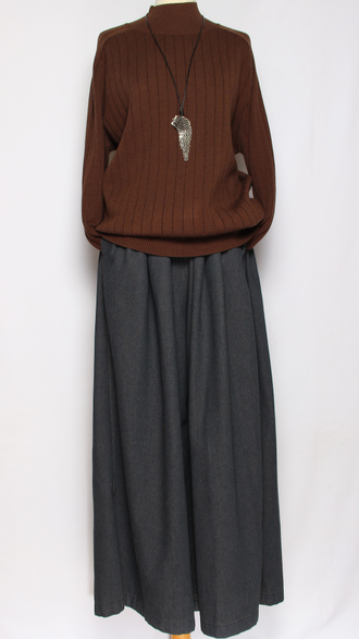 Джемпер "ШИРОКАЯ  РЕЗИНКА С ДЛИННЫМ РУКАВОМ " винный, графит, малахит, бежевый, шоколад, черный  р.50-54