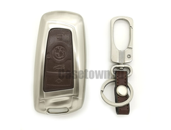 Чехол ключа бмв f30 для 3 и 5 серии (коричневый комби)