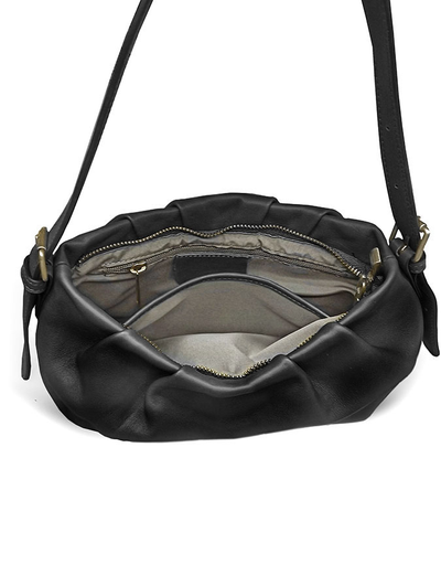 (АРТИКУЛ: 9959/1/02) СУМКА ЖЕНСКАЯ НЕБОЛЬШАЯ, НАТУРАЛЬНАЯ КОЖА, ЧЕРНАЯ, РЕМЕНЬ ЧЕРЕЗ ПЛЕЧО