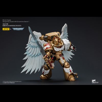 Сангвинарный гвардеец Кровавых Ангелов (Warhammer 40k) - КОЛЛЕКЦИОННАЯ ФИГУРКА 1/18 Blood Angels Sanguinary Guard with Sword 1 (JT6298) - JOYTOY