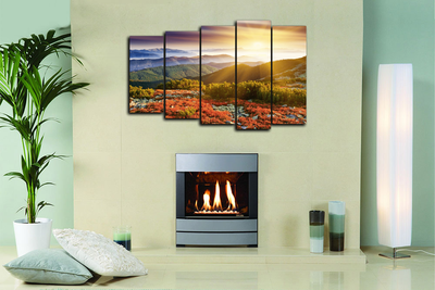 Модульная картина "Горный кустарник"