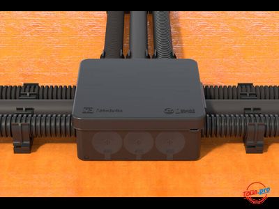 Коробка распределительная серая 100x100x40 для прямого монтажа двухкомпонентная безгалогенная (HF) Промрукав