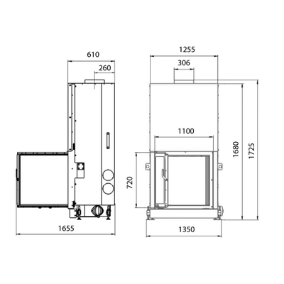 Каминная топка F 1100B