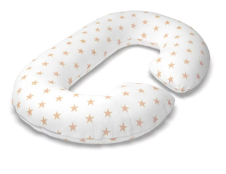 Подушка для беременных  шарики внутри формы Рогалик 340 см с наволочкой на молнии хлопок цвет на выбор