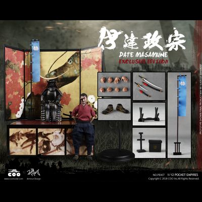 Самурай Датэ Масамунэ (Эксклюзивная версия) - Коллекционная фигурка 1/12 PALM EMPIRES - DATE MASAMUNE (EXCLUSIVE EDITION) (PE007) - COOMODEL