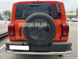 Защита заднего бампера угловая большая двойная d76/42 для Tank 300 2023-