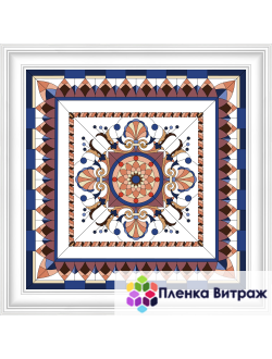 Пленка самоклеющаяся на потолок , витражная пленка, пленочный витраж с классическим рисунком