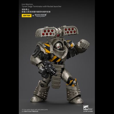 Осадный терминатор-титан Железных Воинов (Warhammer Horus Heresy) - КОЛЛЕКЦИОННАЯ ФИГУРКА 1/18 Iron Warriors Tyrant Siege Terminator with Rocket Launcher (JT01475) - JOYTOY