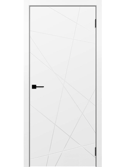 Дверь крашеная Вектор эмаль белая