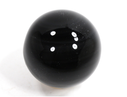 Шар обсидиан чёрный, серебристый, Мексика (40 мм, 76 г) №35798