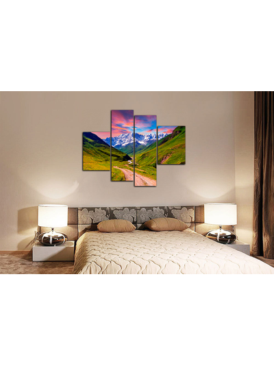 Модульная картина "Тропинка к белым горам"