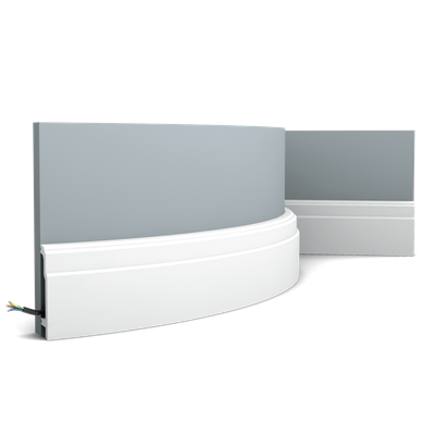 Плинтус ORAC Decor SX155, дюрополимерный, влагостойкий, ударопрочный, под покраску, длина 2 метра