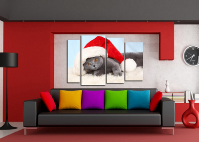 Модульная картина "Милый котик"