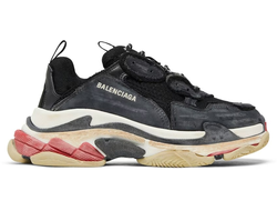 Balenciaga Triple S Sneaker DIY Black Red