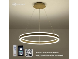Estares св-к-люстра св/д управл. STELLA 96W(9000Lm) 2K-4K-6K 600x1200 пульт ДУ ЗОЛОТ  IP20