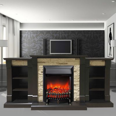 Электрокамин Моника LUX BL M1 с очагом Fobos