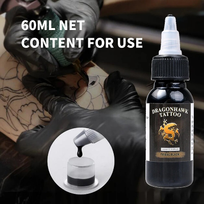 Тату краска чёрная DragonHawk 60 мл