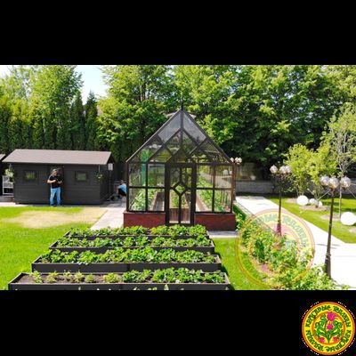 Теплица из стекла и алюминия в классическом стиле АЛЬБИОН 3500 х 7000 мм