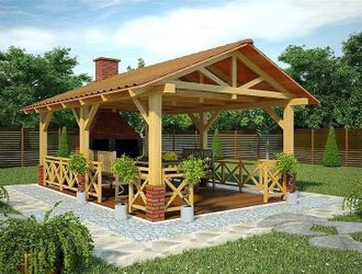 БЕСЕДКА ДВУСКАТНАЯ