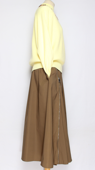 Юбка хлопок "Молния хлястик" мокко до р.52