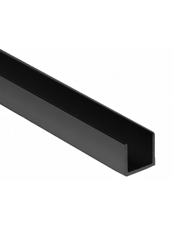 Планка д/панелей "Скиф" 6мм  600мм торцевая, черная (П)
