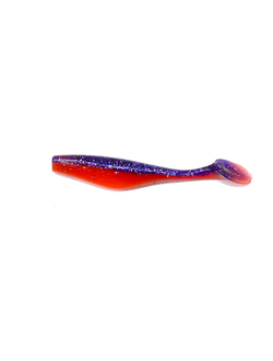 Силиконовая приманка Fish3 Поисковая Bass Assassin 4 фиолетовый/оранжевый с блестками