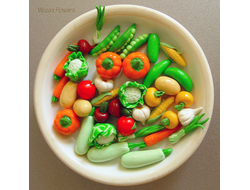 Овощи из полимерной глины.