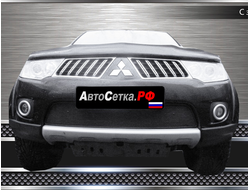 Premium защита радиатора для Mitsubishi Pajero Sport (2010-2013)